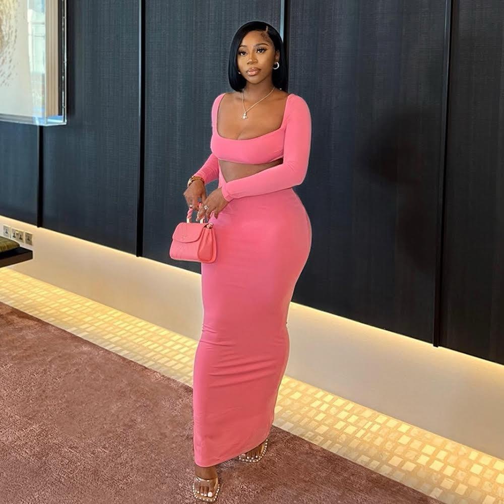 Chic Pink Two-Piece Set